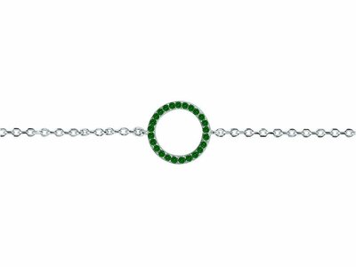 Loumya Silver | Bracelet  | Argent | Oxyde de Zirconium | Vert | 70300556