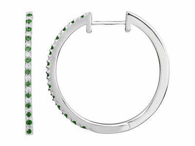 Loumya Silver | Boucles d'Oreilles | Créoles |Argent | Oxyde de Zirconium | 25mm | 70400791