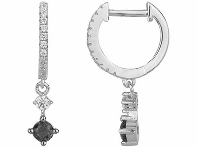 Loumya Silver | Boucles d'Oreilles | Créoles | Argent | Oxyde de Zirconium | 12mm |70400796