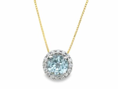 Loumya Gold "Or" | Collier | Or Bicolore | Oxyde de Zirconium | Topaze | CL0003TBOZ/B