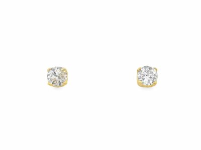 Loumya Gold "Or" | Boucles d'oreilles | Or jaune | Zirconiums | BO4GOZ3.0MM/J