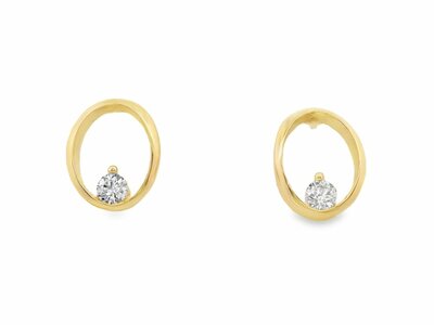 Loumya Gold "Or" | Boucles d'Oreilles | Or Jaune | Oxyde de Zirconium | BO0104ZO/J