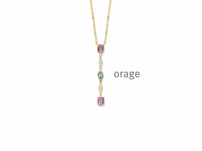 Orage | Collier | Plaqué Or | Oxyde de Zirconium | BB003