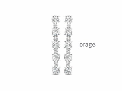 Orage | Boucles d'Oreilles | Argent | Oxyde de Zirconium | BB024