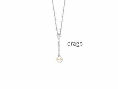 Orage | Collier | Argent | Oxyde de Zirconium | Perle | BB032