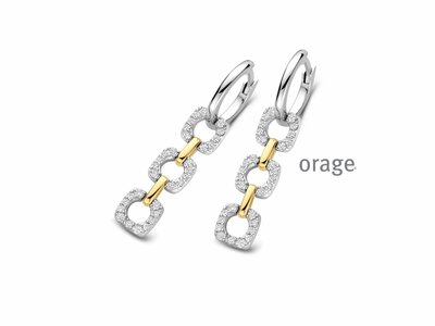 Orage | Boucles d'Oreilles | Argent | Plaqué Or | Oxyde de Zirconium | BB055