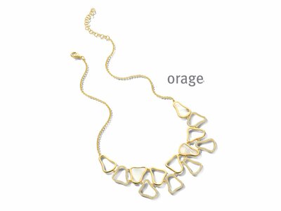 Orage | Collier | Plaqué Or | Oxyde de Zirconium | Nacre | BB057