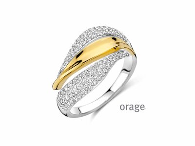 Orage | Bague | Argent | Plaqué Or | Oxyde de Zirconium | BB072