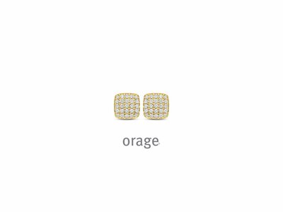 Orage | Boucles d'Oreilles | Plaqué Or | Oxyde de Zirconium | BB138