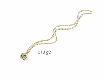 Orage | Collier | Plaqué Or | Oxyde de Zirconium | Vert | BB178