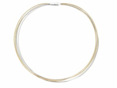 Pesavento | Collier | Rigide | Argent | Plaqué Or | 5 Câbles | WDNAG987