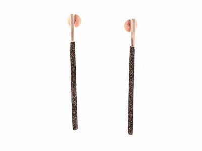 Pesavento | Boucles d'Oreilles | Plaqué Or | Rosé | Polvere Brun | WPLVO2803