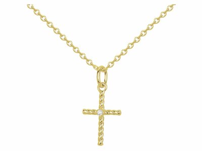Loumya Silver | Collier | Plaqué Or | Oxyde de Zirconium | Croix | 76700367