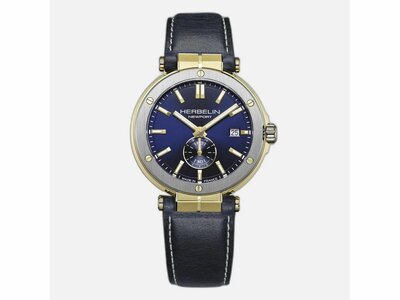 Michel Herbelin | Homme | Quartz | Newport | Bicolore | Cuir Noir | 40.5mm | 18389T1N35