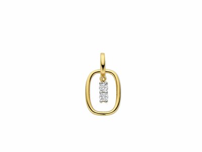 Loumya Gold "Or" | Pendentif | Or Jaune | 2 Diamants 0.120ct |  069450/A