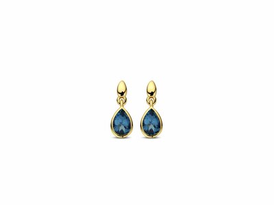 Loumya Gold "Or" | Boucles d'Oreilles | Or Jaune | Topaze Blue London 0.800ct | 070217/T1