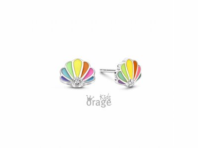 Orage Kids | Boucles d'Oreilles | Argent | Coquillage | Multicolore | O/2931/A