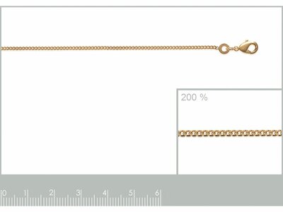 Bijoux  Paris | Chaîne | Plaqué Or | Maille Gourmette | 1.40mm | 202040