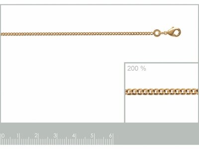 Bijoux  Paris | Chaîne | Plaqué Or | Maille Gourmette | 1.80mm | 202052