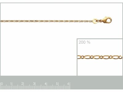 Bijoux  Paris | Chaîne | Plaqué Or | Maille Figaro | 1.4mm | 231040