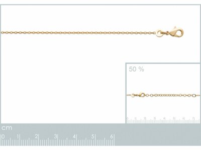 Bijoux  Paris | Chaîne | Plaqué Or | Maille Forçat | 1.3mm | 228035