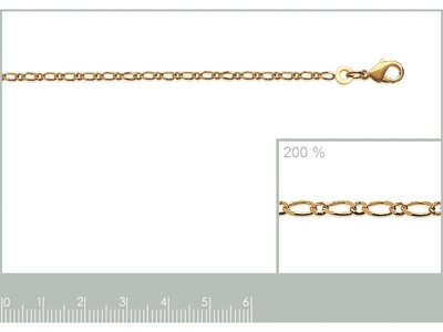 Bijoux  Paris | Chaîne | Plaqué Or | Maille Figaro | 1.8mm | 23105050