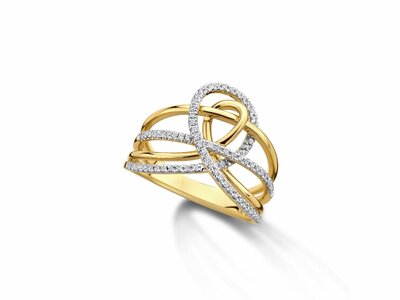 Loumya Gold "Or" | Bague | Or Jaune | Bicolore | Diamants 0.38ct | D25-015
