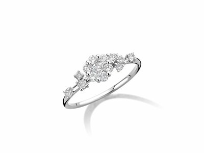 Loumya Gold "Or" | Bague | Or Blanc | Diamants 0.19ct | D25-023