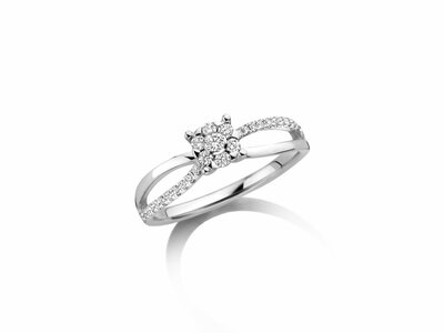 Loumya Gold "Or" | Bague | Or Blanc | Diamants 0.24ct | D25-150