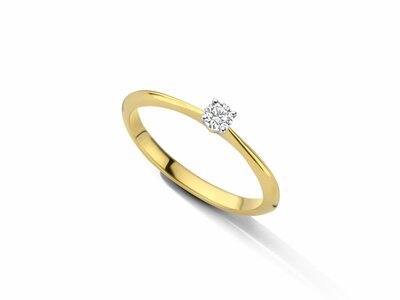 Loumya Gold "Or" | Bague | Or Jaune | Diamant 0.11ct | S933