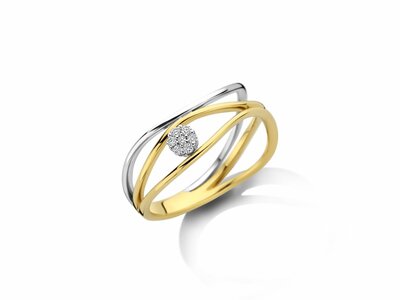 Loumya Gold "Or" | Bague | Or Jaune | Bicolore | Diamants 0.05ct | D25-144