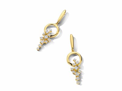 Loumya Gold "Or" | Boucles d'Oreilles | Or Jaune | Diamants 0.24ct | D25-085