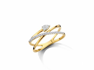 Loumya Gold "Or" | Bague | Or Jaune | Bicolore | Diamants 0.21ct | D25-058