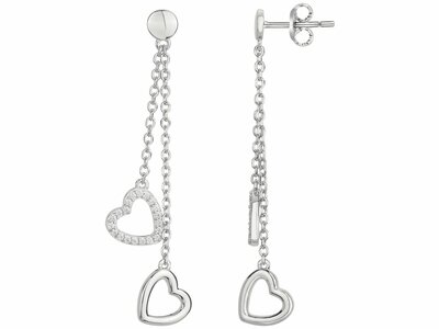 Loumya Silver | Boucles d'Oreilles | Argent | Oxyde de Zirconium | Coeurs | 70400700