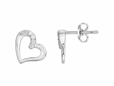 Loumya Silver | Boucles d'Oreilles | Argent | Oxyde de Zirconium | Coeurs | 70400504