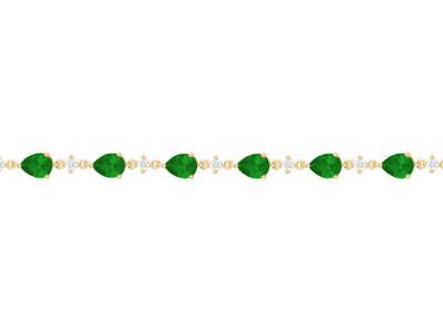 Griffe Rouge | Bracelet | Plaqué Or | Oxyde de Zirconium | Vert | 86300014