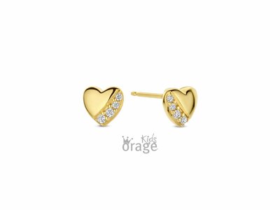 Orage Kids | Boucles D'Oreilles | Plaqué Or | Coeur | K2757