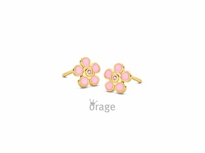 Orage Kids | Boucles d'Oreilles | Plaqué Or | Fleurs | K3103