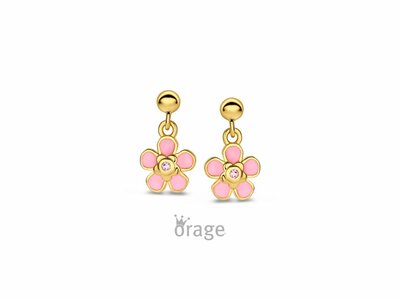Orage Kids | Boucles d'oreilles | Plaqué Or |  Fleurs | K3104