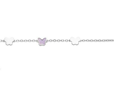 Orage Kids | Bracelet | Argent | Nacre | Papillons | K3122