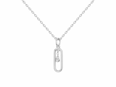 La Garçonne Diamant | Collier | Argent | Diamant 0.015ct | 20700079