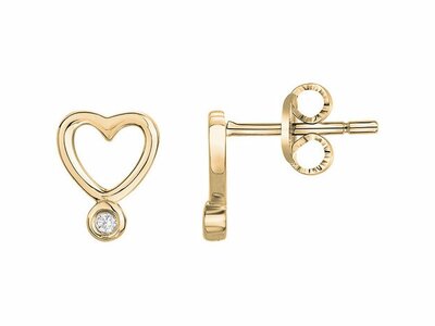 La Garçonne Diamant | Boucles d'Oreilles | Plaqué Or | Diamants 0.030ct | 26400049