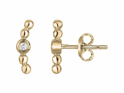 La Garçonne Diamant | Boucles d'Oreilles | Plaqué Or | Diamants 0.030ct | 26400058