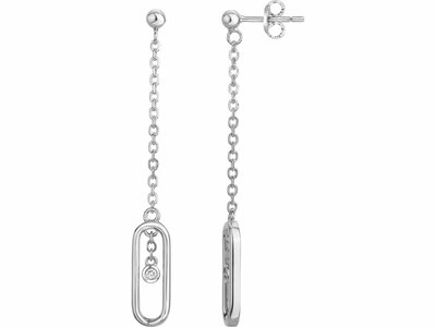 La Garçonne Diamant | Boucles d'Oreilles | Argent | Diamants 0.030ct | 20400050