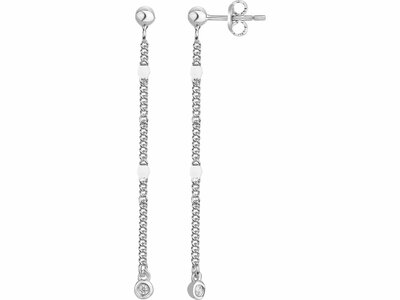 La Garçonne Diamant | Boucles d'Oreilles | Argent | Diamants 0.030ct | 20400051