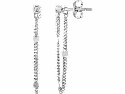 La Garçonne Diamant | Boucles d'Oreilles | Argent | Diamants 0.030ct | 20400055