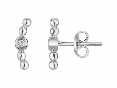 La Garçonne Diamant | Boucles d'Oreilles | Argent | Diamants 0.030ct | 20400058