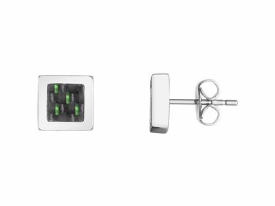 Phebus | Boucles d'Oreilles | Acier Inoxydable | Carbone Vert | 87-0070
