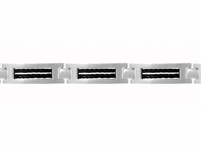 Phebus | Bracelet | Acier Inoxydable | Câble Noir | 31-0039-N