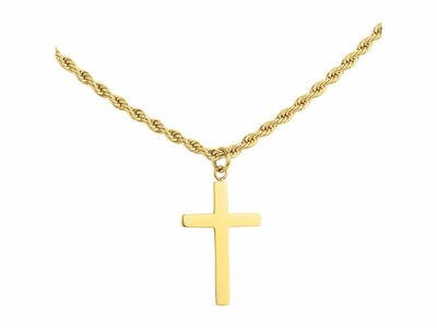 Phebus | Collier | Acier Inoxydable | Doré | Croix | 75-0267